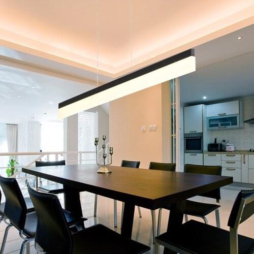 Office LED Pendant Lamp Creative Personality Conference Room Rectangular Modern Studio Simple lighting Long Strip Lamp