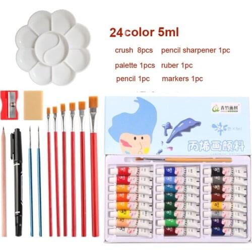 5Ml Pigment For Acrylic Painting With Brush And Palette Best For Drawing Beginners And Kids Envirment Friendly