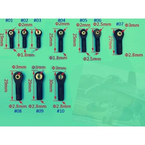 Plastic Ball Joint M2 M2.5 M3 Tie Link Rod End Holder Wear Resisting Connector For Rc Airplane
