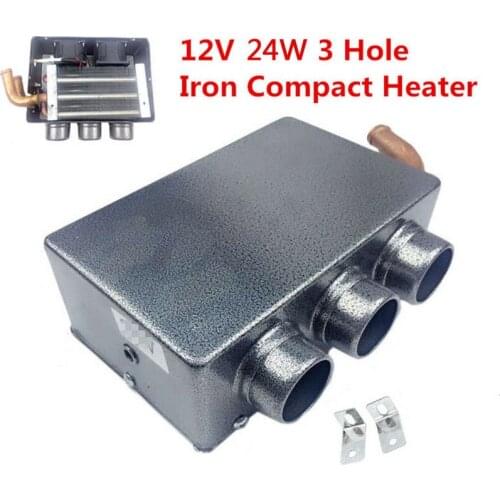 12V 24W Portable Compact 3 Hole Car Heating Heater Defroster Demister Real-time Heating
