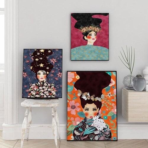Lady With Red Cheeks Posters And Prints Vintage Style Canvas Painting Modern Wall Art Pictures For Living Room On The Wall Decor