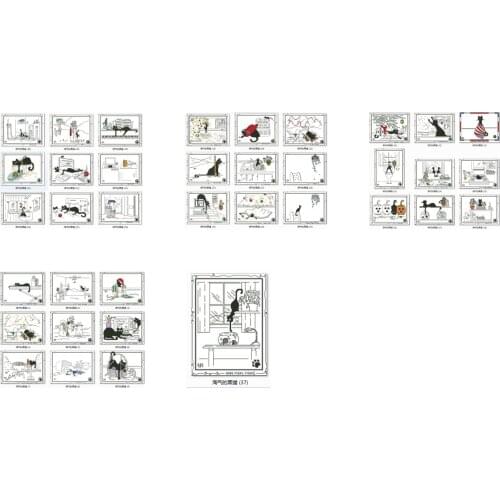 Lovely cats cross stitch package flower aida 18ct 14ct 11ct black cloth people kit embroidery DIY handmade needlework