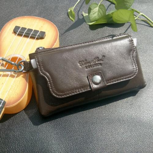 High Quality Genuine Leather Belt Hip Fanny Pack Purse Cover Skin Bum Pouch Casual Mens Cell Phone Case Cigarette Waist Bag