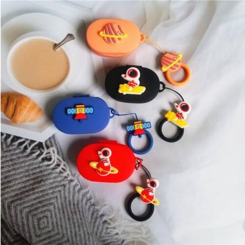 Cute Astronaut Silicone Case Redmi Mi AirDots tws Wireless Bluetooth Soft TPU Cover For xiaomi redmi Airdots 2 coque With Buckle