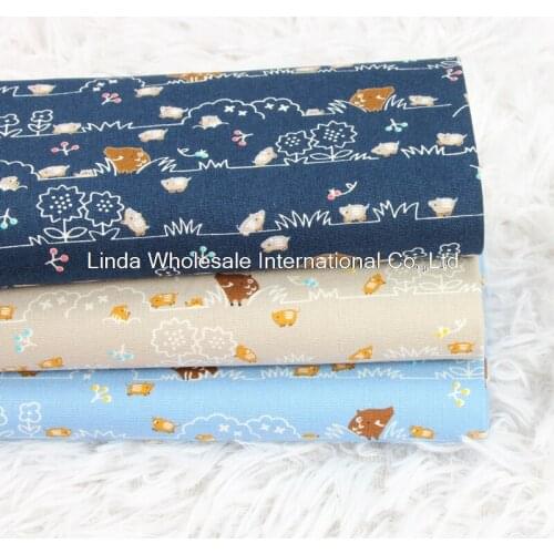 Thick cotton Nordic lovely printed cloth,sewing cotton fabric,fabric for dress