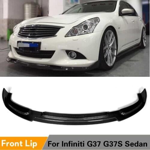 Carbon Fiber Front Lip Spoiler Chin Apron for Infiniti G37 4-Door Base Sedan Journey Sedan X Sedan 2010 - 2013 Bumper Guard