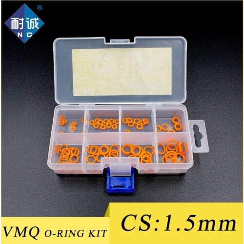 Thickness 1.5mm O-ring food grade color silicone O-ring seal VMQ gasket waterproof and temperature resistant environmental prote