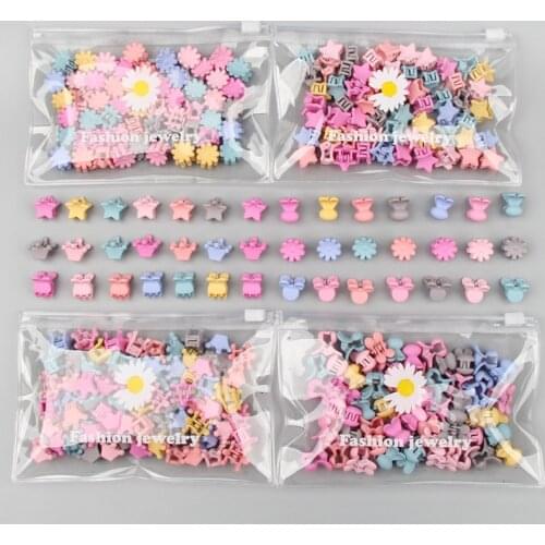 30Pcs/Bag Cute Girls Baby Heart Flower Crown Animals Colorful Hair Claws Sweet Hairpins Hair Clips Kid Hair Accessories