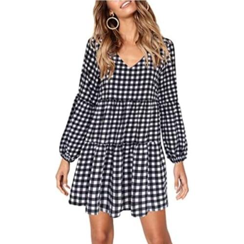 Ladies Spring Autumn Polka Dot Print Dress Women 2021 New Casual Lace Up V Neck Full Sleeve Slim Short Dress Female Vestidos