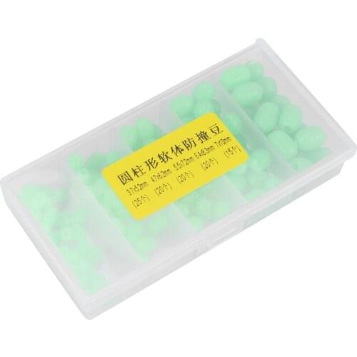 100pcs Oval Soft Luminous Fishing Beads Sea Fishing Lure Floating Float Tackles