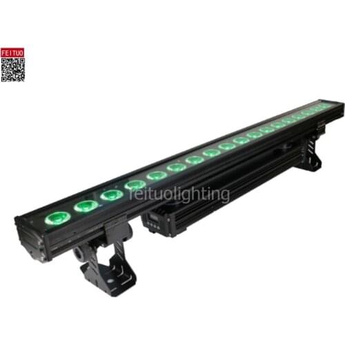 6/lot Waterproof IP65 dot control 18x18w rgbwa UV 6 in 1 Wedding Church Party Hotels Decorative LED Wall Washer Lights