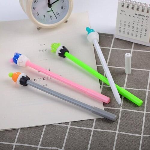 60pcs Green Cactus Cartoon Gel Pen Cute Magic Pens Kawaii Gel Pens For School Writing Novelty Stationery Girls Gifts