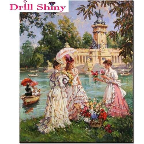 DIY Diamond Embroidery landscape pattern Diamond Painting Cross Stitch kits square Diamond Mosaic girls picture Home Decoration