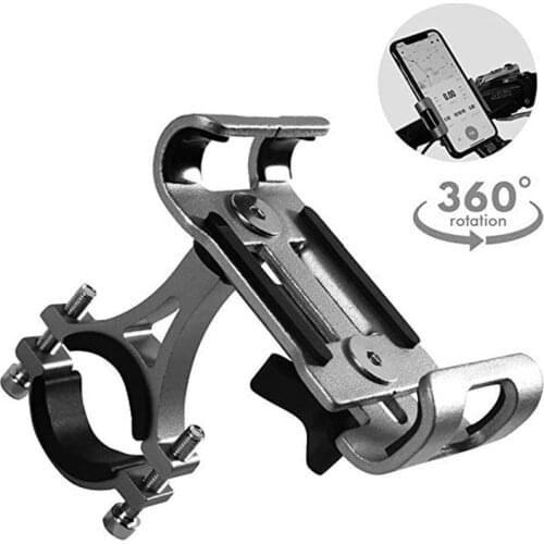 Aluminum Bicycle Phone Holder Mount 3.5-6.5 inch Smartphone Non-slip Bike Phone Stand Mount for Samsung 1plus Xiaomi iphone
