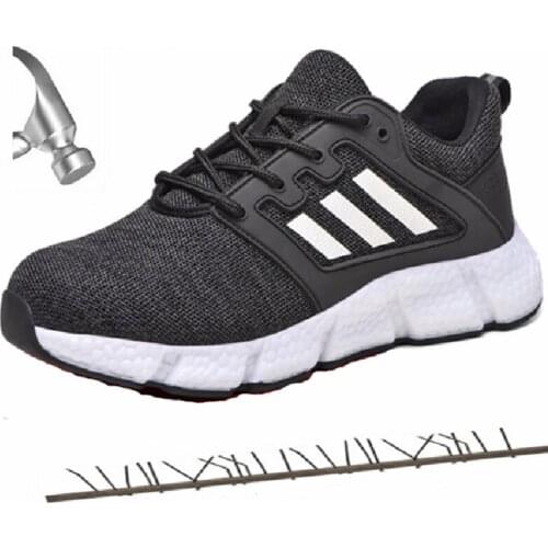 Brand Safety Shoes Steel Toe Cap Work Shoes Men Boots Lightweight Working Sneakers Men Shoes Indestructible Safety Work Boots