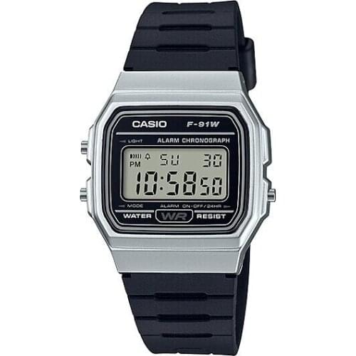 Casio collection unisex adults watch 100% original digital clock quartz waterproof classic resin strap sport clock F-91WM