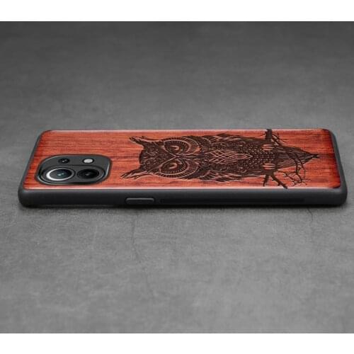 Carveit NEW 2021 Wooden Case For Xiaomi Mi 11 Mi11 Eco-Friendly Wood Cover Luxury Carved Shell Accessories Protective Phone Hull