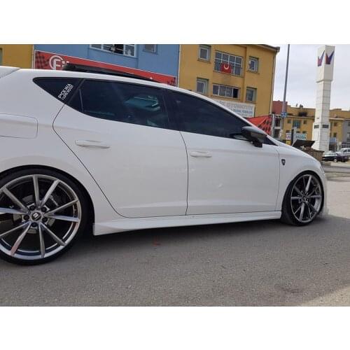For Seat Leon 2012 - 2020 Mk3 - 3,5 HB 5 Doors Side Skirt Aero Stil Vacuum Plastic Car Body Color Painted