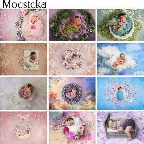 Newborn Floral Portrait Photography backdrop Abstract Children Kids Birthday Photo Background Flowers Texture Photo Shoot Props
