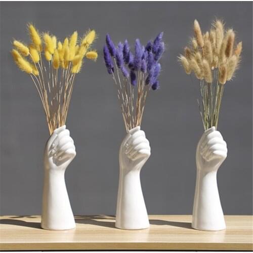NordicStyle Ceramic Hand VaseHome Decoration Ornaments Crafts Vegetarian Ceramic Flower Pot Art Vases Ornament Gifts Accessories