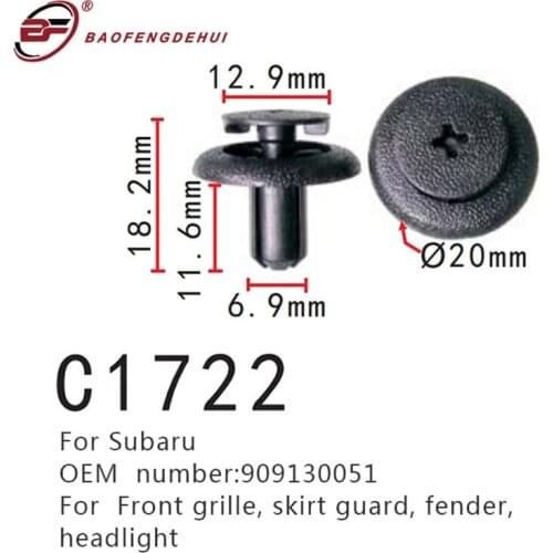 Headlight Fastener For Subaru 909130051 Car Positioner Front Grille,Skirt Guard Fender