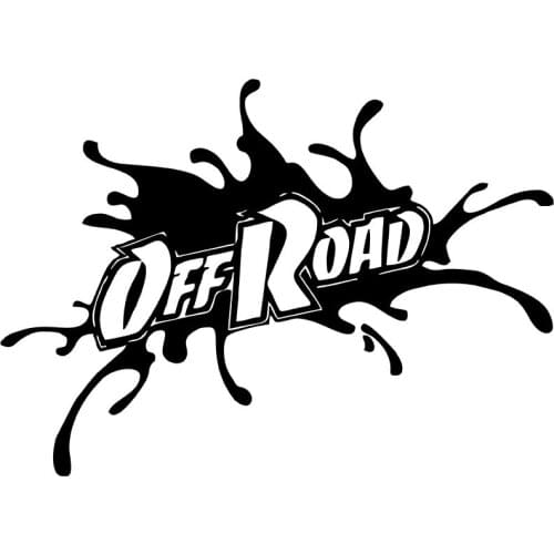 MIGNATIS - Off Road Text Inside Splash Effect Sticker Mural Art Decal For Car Window Loptop Decoration Vinyl Stickers Waterproof