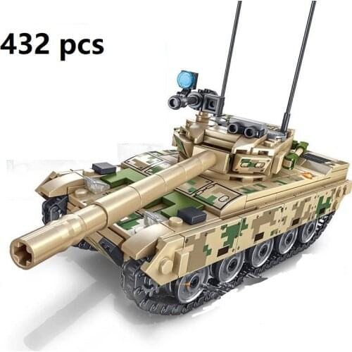 SEMBO 432pcs Military Capital Main Tank Model Building Blocks Model set High-Tech WW2 German Army Weapon Bricks Children Boy Toy