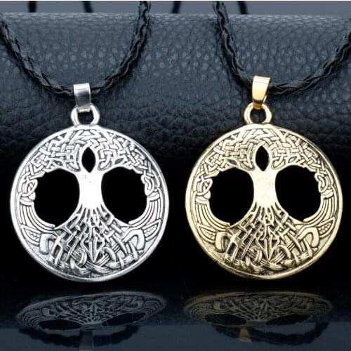 MQCHUN Newest Nordic Vikings Runes Amulet Pendant Necklace The Tree of Life Runes PENDANT Necklace Nordic Talisman -30