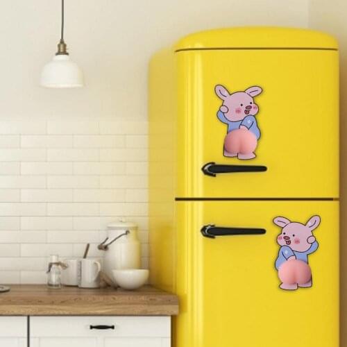 Animal Butt Sticker 3D Cute Car Phone Fridge Protection Sticker Anti-collision Tape Cute Ass Anti-scratch Protection Decoration