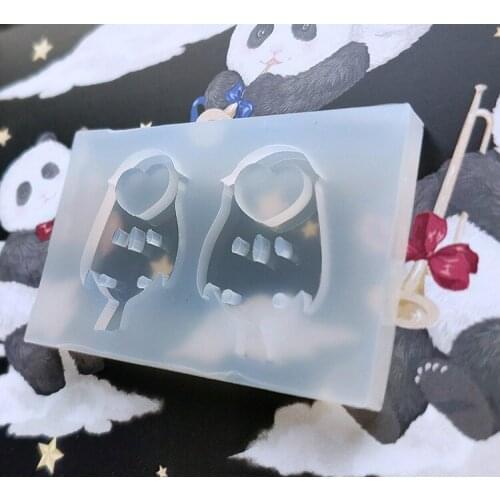 New 1pcs Liquid owl silicone mold DIY resin jewelry pendant necklace pendant lanugo mold resin molds for jewelry