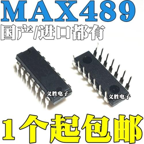 New and original Receiver/transceiver IC MAX489CPD MAX489EPD DIP14 Upright DIP14, transceiver IC chip, the interface IC componen