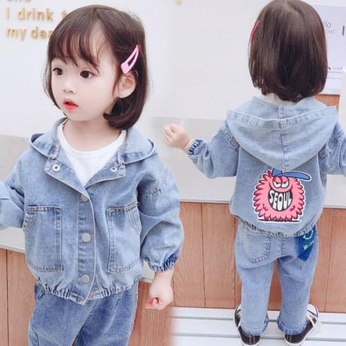 Boy clothes Boys Casual Jackets Girls Denim Cardigan Outerwear Children Cowboy Long Sleeved Coat Hooded Cool Handsome Coats