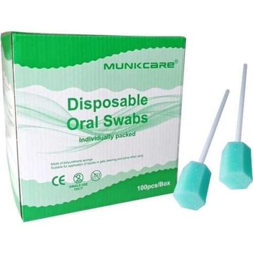 Disposable Swabsticks Unflavored Oral Care Swabs Foam Sputum Sponge Dental Swab Oral Surgry Swab Individually Wrapped