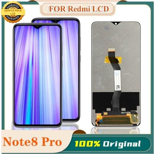 Original 6.53'' Display with frame for Xiaomi Redmi Note 8 Pro LCD Display Screen Touch Digitizer Redmi Note8 Pro Repair Parts