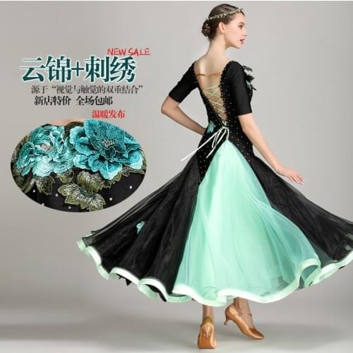 New design Ballroom Dance dress Woman Modern Waltz Tango Dress/standard Competition Dress 9021