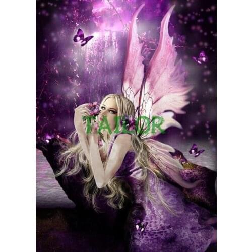 Full square haft diamentowy 5D diamond painting Cross stitch set Cuadros tools colour Mosaic art animal woman Fairy butterfly 77