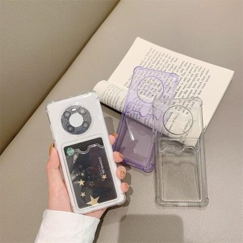 Air Bag Transparent Shockproof Silicone Phone Case For Huawei Nova5 Nova7 Nova 8 Pro Nova 6 5G Lens Protection Clear Card Case