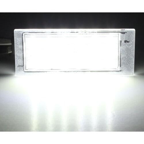 For Renault Twingo Clio Megane Lagane White 6000K Signal Lamp Waterproof 12V LED Number License Plate Light Car Accessories