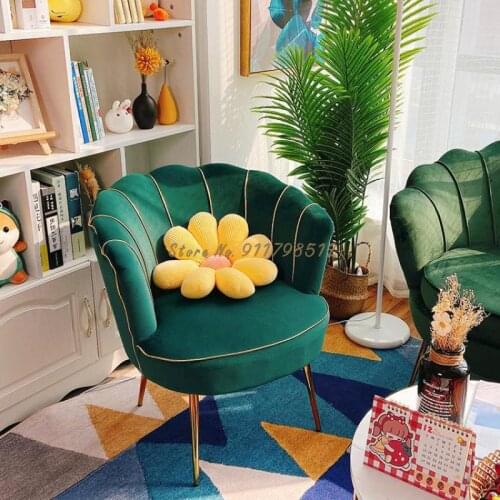 Nordic ins bedroom single sofa chair apartment leisure fabric sofa clothing store sofa makeup chair computer chair