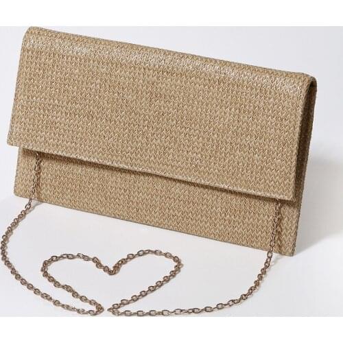 Straw Clutch Purse for Women Summer Beach Straw Bags Woven Evening Handbag shoulder bag Envelope 2020 New good quality