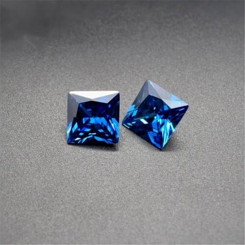Light Blue Sapphire Square Faceted Gemstone Princess Cut Sapphire Gem Multiple Sizes to Choose GS58