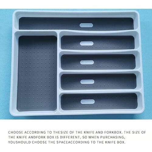 Drawer Organizer Cutlery Tray Silverware Utensil Storage 6 Sections for Kitchen Office Dinning Room