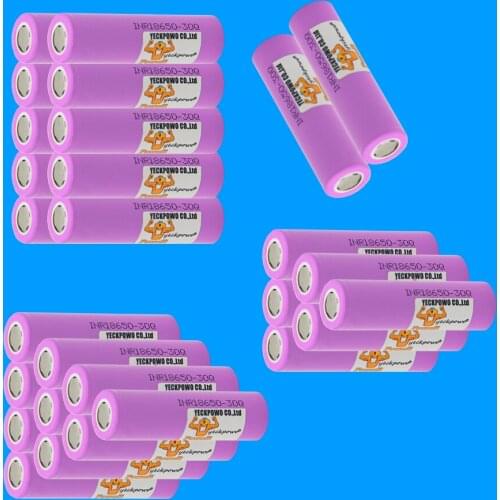 Yeckpowo INR18650 30Q battery 3000mAh 10C 30A high current li-ion batteries lithium 3.7V rechargeable akkumulator