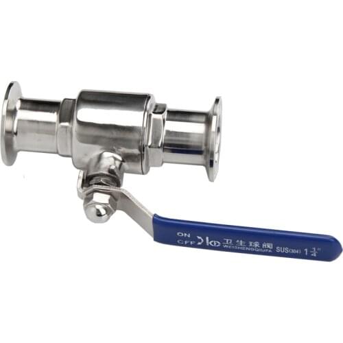 1.5" 38mm 304 Stainless Steel Sanitary Ball Valve Tri Clamp Ferrule Type For Homebrew Diary Product