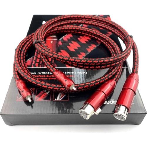 Pair Audiophile King Cobra PSC RCA To XLR Female Hifi Audio Cable with Original Box