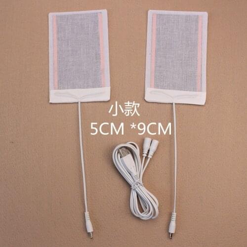 1PC 5V one to two carbon fiber heating gloves fever, specifications 5CM * 9CM