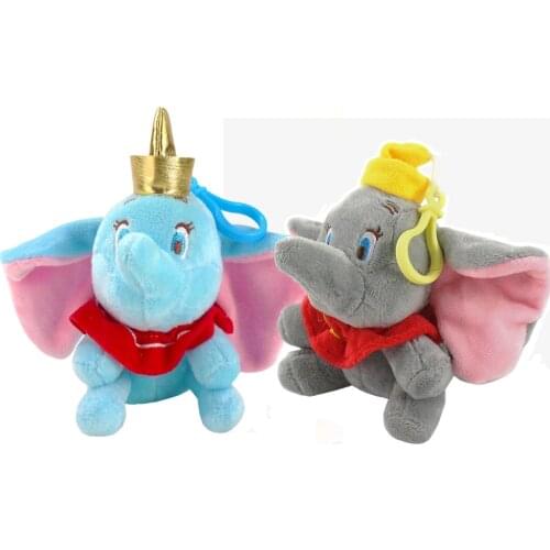 13cm 2Colors Dumbo Blue and Gray with Hook Kawaii Cute Animal Elephant Plush Peluche Soft Stuffed Toys Dolls Pendant Kids Gifts