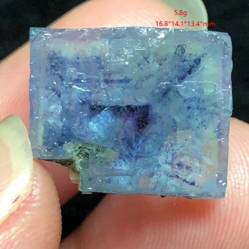 15.9-53.7gNatural rare green purple heart Fluorite Crystal quartz mineral healing energy decorative stone specimen
