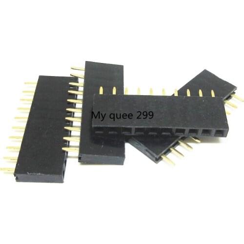 20 pcs 10P 2.54mm Female Header Single Row Straight Pin Socket 1*10 Strip Pitch Connector