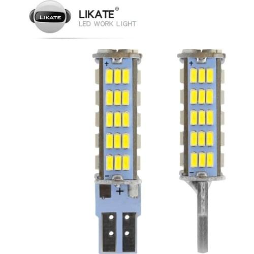 2X T10 White Red Blue 68LED W5W Car Side Wide Wedge Tail Light Door Lights License Plate Lights Trunk Lamp Car Led Reading Light